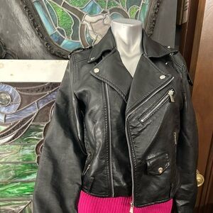 Black Leather Biker Jacket